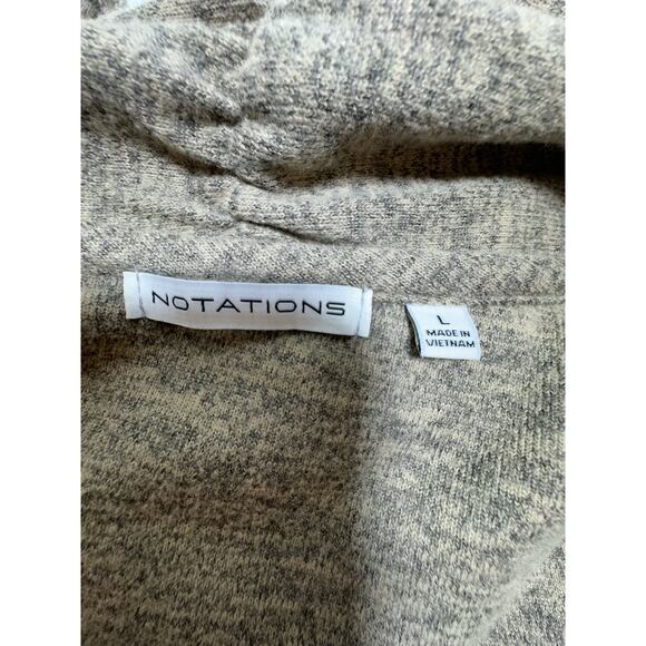 Notations Large Women’s Cardigan Brown Open Front Knit Long Sweater - Picture 4 of 6